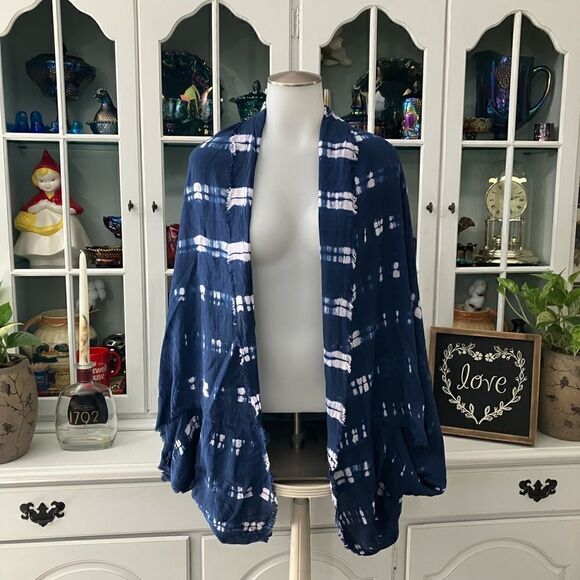 Blue & White Wrap One Size - Picture 1 of 4